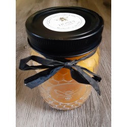 Ltd Ed. 16oz. Beeswax Candle in Honeycomb Mason Jar