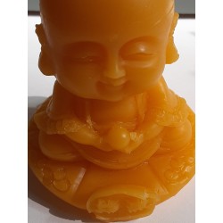Zen Laughing Buddha Candle detail