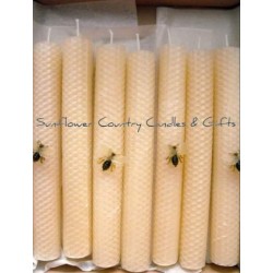 Handrolled Natural Honeycomb Beeswax Taper Candles