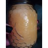 Ltd Ed. 16oz. Natural Beeswax Candle in Honeycomb Mason Jar